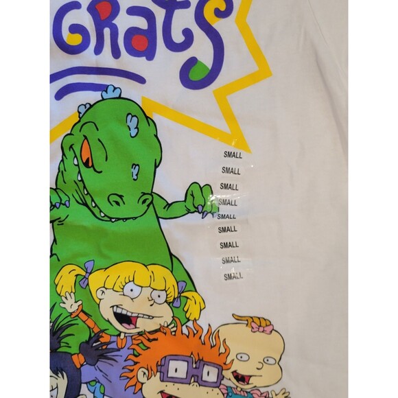 Rugrats Nickelodeon Reptar 100% Cotton T-shirt Unisex White 90s Small New - Picture 4 of 6